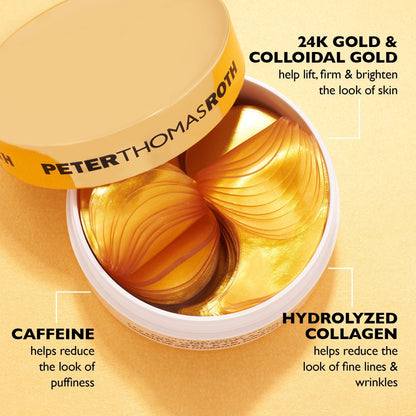 24K Gold Pure Luxury Lift & Firm Hydra-Gel Eye Patches|30 pairs
